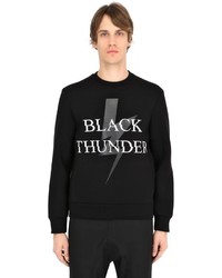 Neil Barrett Thunder Bolt Printed Neoprene Sweatshirt