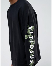 Asos Oversized Sweatshirt With Printed Back Sleeves