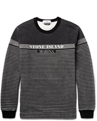 Stone Island Printed Loopback Cotton Jersey Sweatshirt