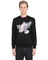 Neil Barrett Rubens Eagle Print Neoprene Sweatshirt