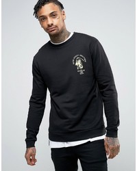 Asos Sweatshirt With Chest Back Print