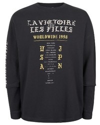 Topman Worldwide Print Sweatshirt