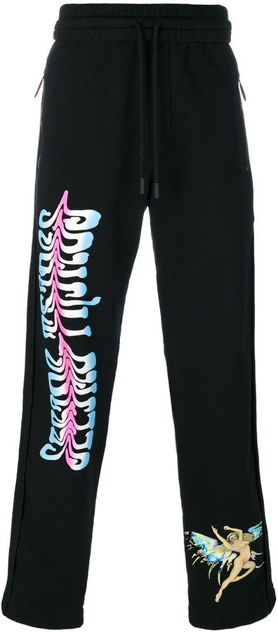 Men's Deluxe Jogging Pants - Off-White Jogging Pants with Caravaggio Print