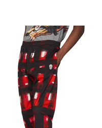 Alexander McQueen Black And Red Check Lounge Pants