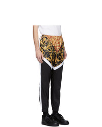 Versace Black And White Barocco Track Pants