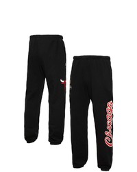 Mitchell & Ness Black Chicago Bulls Champs City Fleece Jogger Pants At Nordstrom