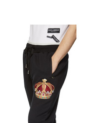 Dolce and Gabbana Black Crown Lounge Pants
