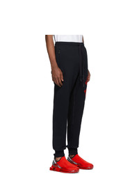 Dolce and Gabbana Black Logo Patch Lounge Pants