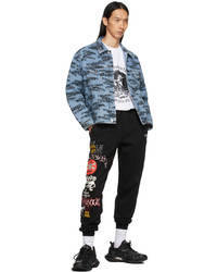 Vetements Black Metal Patched Logo Lounge Pants