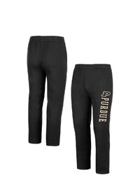 Colosseum Black Purdue Boilermakers Fleece Pants