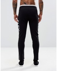 Asos Brand Loungewear Skinny Joggers With Double Waistband And Flex Print
