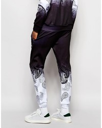 Jaded London Joggers With Ombre Paisley Print