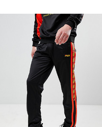 Fila Poly Tricot Joggers With Taping In Black