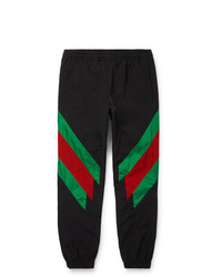 Gucci Tapered Striped Shell Trousers