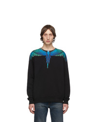 Marcelo Burlon County of Milan Black And Blue Wings Sweatshirt
