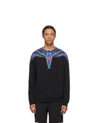 Marcelo Burlon County of Milan Black And Multicolor Chalk Wings Sweatshirt