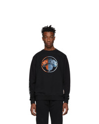 Marcelo Burlon County of Milan Black And Multicolor Nba Edition Ny Knicks Mesh Sweatshirt