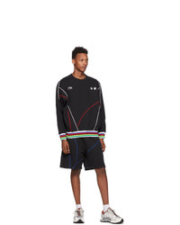 Li-Ning Black And Multicolor Piping Sweatshirt