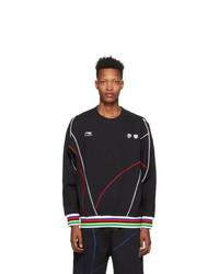 Li-Ning Black And Multicolor Piping Sweatshirt