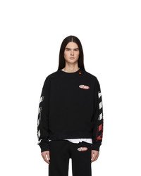 Off-White Black And Red Diag Logo Sweeatshirt