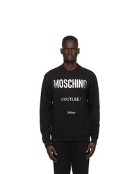 Moschino Black And Silver Couture Sweatshirt