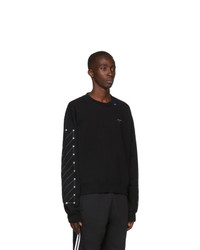 Off-White Black And Silver Oversized Diag Backbone Sweatshirt