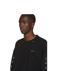 Off-White Black And Silver Oversized Diag Backbone Sweatshirt