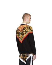Versace Black Barocco Print Sweatshirt