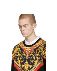 Versace Black Barocco Print Sweatshirt
