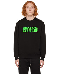 VERSACE JEANS COUTURE Black Bonded Sweatshirt