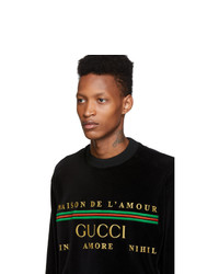 Gucci Black Chenille Maison De Lamour Sweatshirt