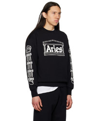 Aries Black Column Sweatshirt