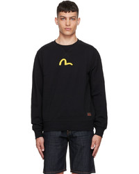 Evisu Black Cotton Sweatshirt