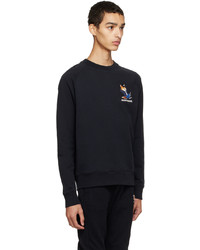 MAISON KITSUNÉ Black Dressed Fox Sweatshirt