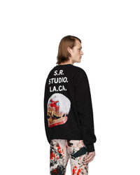 S.R. STUDIO. LA. CA. Black Ed 50 White Haired Red Skull Sweatshirt