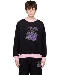Rassvet Black Embroidered Clown Sweatshirt