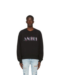 Amiri Black Floral Logo Sweatshirt