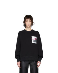 Alexander McQueen Black Floral Sweatshirt