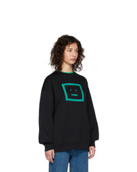 Acne Studios Black Forba Check Face Sweatshirt