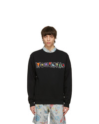 Moschino Black Geometric Logo Sweatshirt