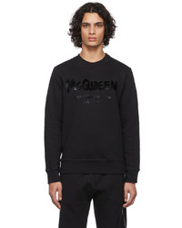 Alexander McQueen Black Graffiti Logo Sweatshirt