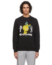 Ps By Paul Smith Black Graphic Logo Sweatshirt
