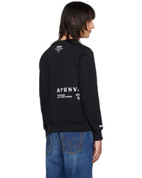 AAPE BY A BATHING APE Black Graphic Sweatshirt