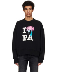Palm Angels Black I Love Pa Sweatshirt