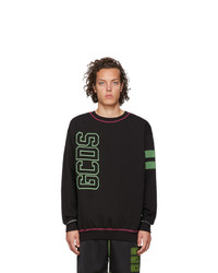 Gcds Black Logo Double Stroke Sweatshirt