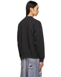 Balenciaga Black Medium College Crewneck Sweatshirt