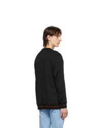 Burberry Black Monogram Stripe Trevon Sweatshirt