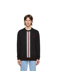 Burberry Black Monogram Stripe Trevon Sweatshirt