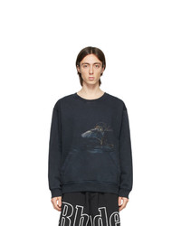Rhude Black Nature Goose Sweatshirt