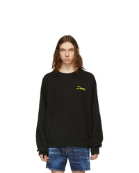 Amiri Black Oversized Lovers Sweatshirt